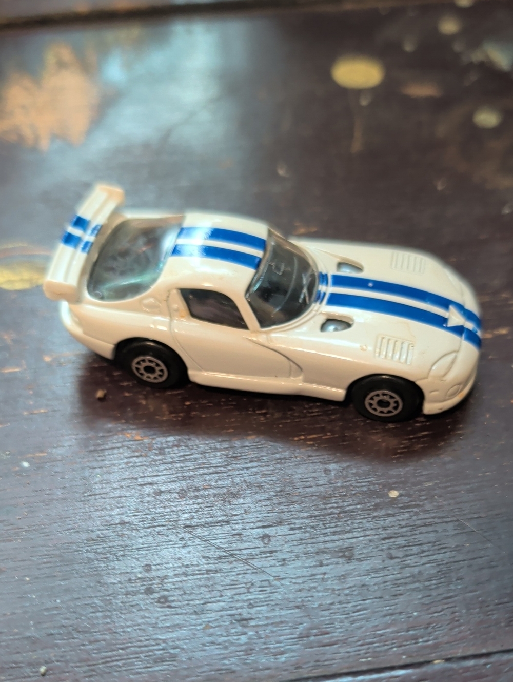 White & Blue Viper Sports Car Toy - Kids Toy